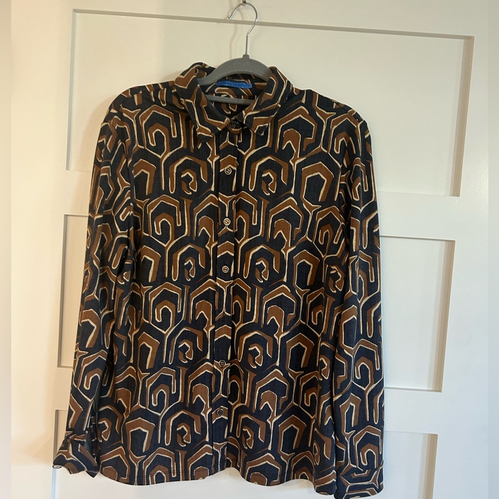 J.McLaughlin Button-Down Betty Top Size XL